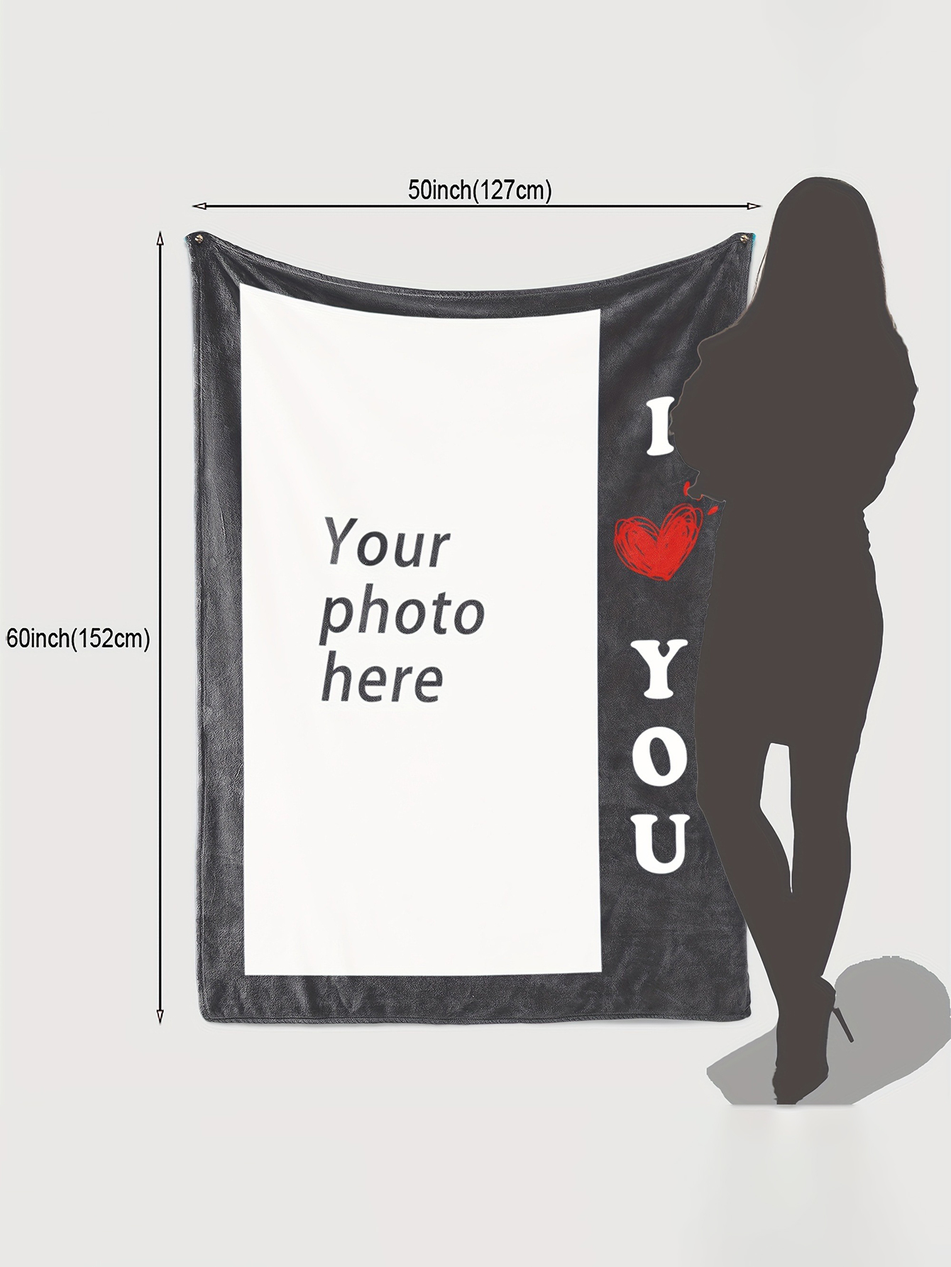 Custom Photo Flannel Blanket All-Season Use for Camping, Sofa, Office, and Pets